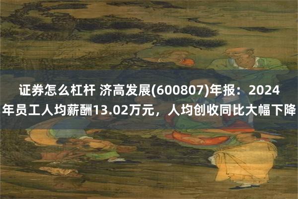 证券怎么杠杆 济高发展(600807)年报：2024年员工人均薪酬13.02万元，人均创收同比大幅下降