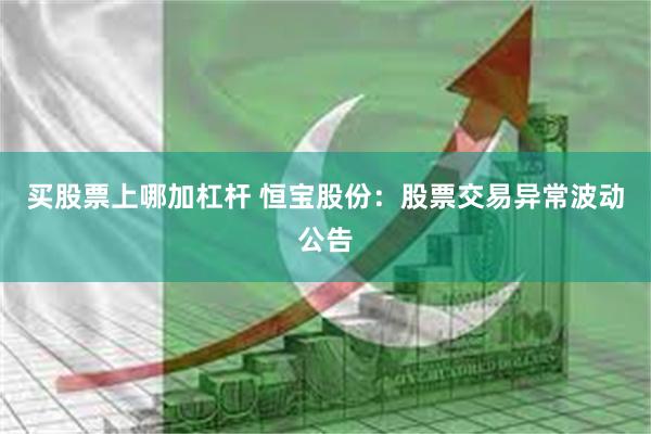 买股票上哪加杠杆 恒宝股份：股票交易异常波动公告