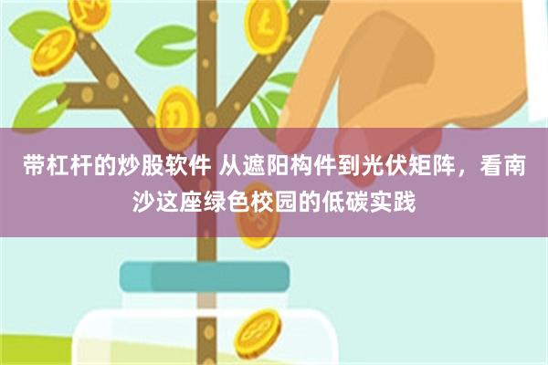 带杠杆的炒股软件 从遮阳构件到光伏矩阵，看南沙这座绿色校园的低碳实践