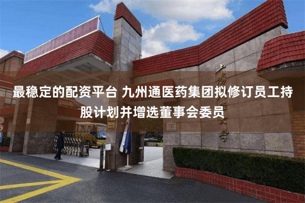 最稳定的配资平台 九州通医药集团拟修订员工持股计划并增选董事会委员