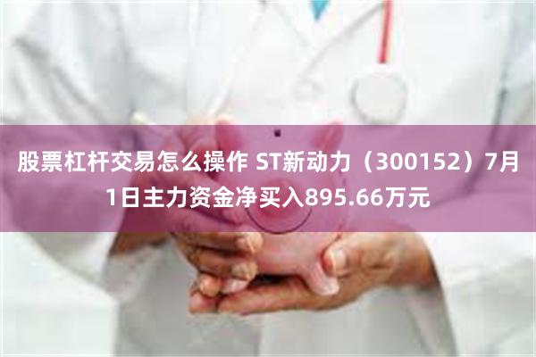 股票杠杆交易怎么操作 ST新动力（300152）7月1日主力资金净买入895.66万元