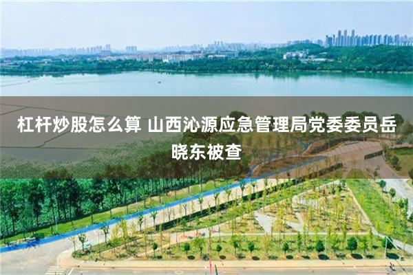 杠杆炒股怎么算 山西沁源应急管理局党委委员岳晓东被查