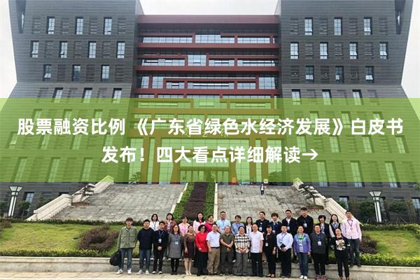股票融资比例 《广东省绿色水经济发展》白皮书发布！四大看点详细解读→