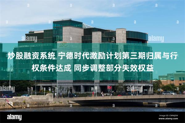 炒股融资系统 宁德时代激励计划第三期归属与行权条件达成 同步调整部分失效权益
