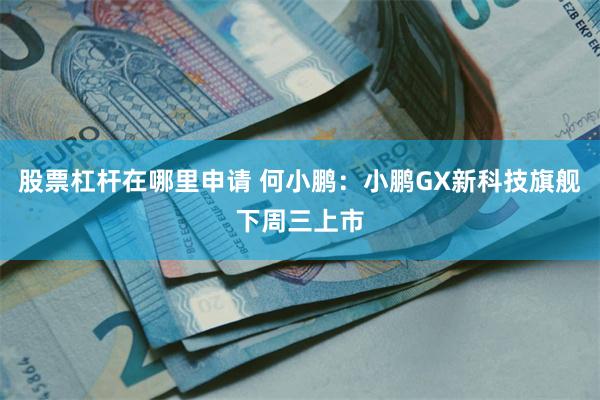 股票杠杆在哪里申请 何小鹏：小鹏GX新科技旗舰下周三上市