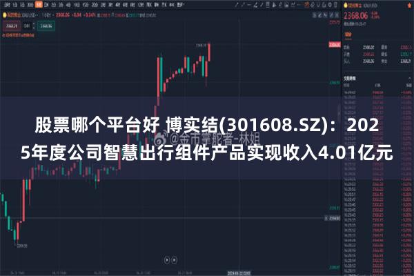 股票哪个平台好 博实结(301608.SZ)：2025年度公司智慧出行组件产品实现收入4.01亿元