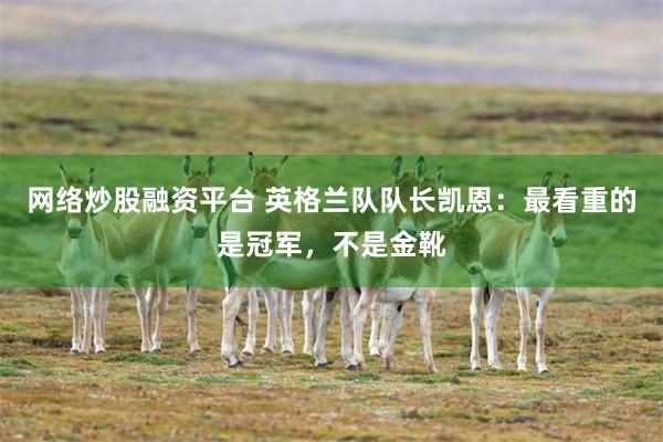 网络炒股融资平台 英格兰队队长凯恩:最看重的是冠军,不是金靴