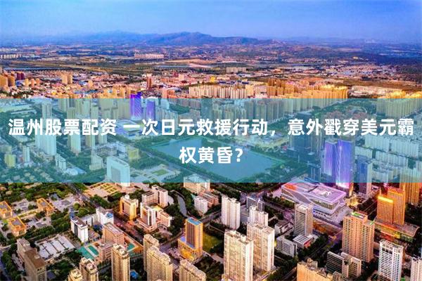 温州股票配资 一次日元救援行动，意外戳穿美元霸权黄昏？