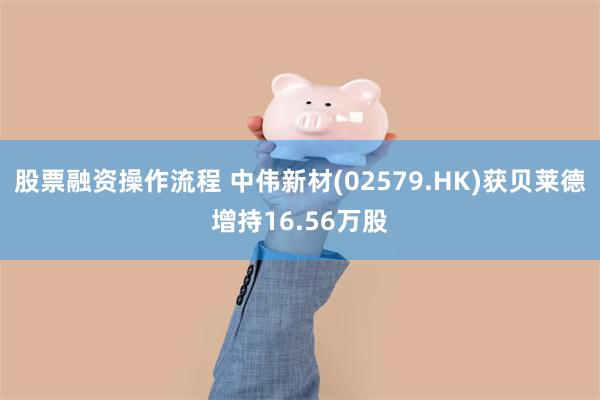 股票融资操作流程 中伟新材(02579.HK)获贝莱德增持16.56万股